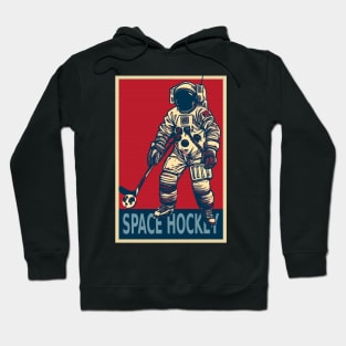 Astronaut Playing Ice Hockey Hoodie